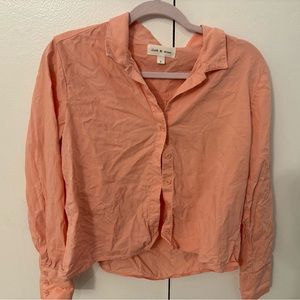 Cloth and stone salmon pink blouse